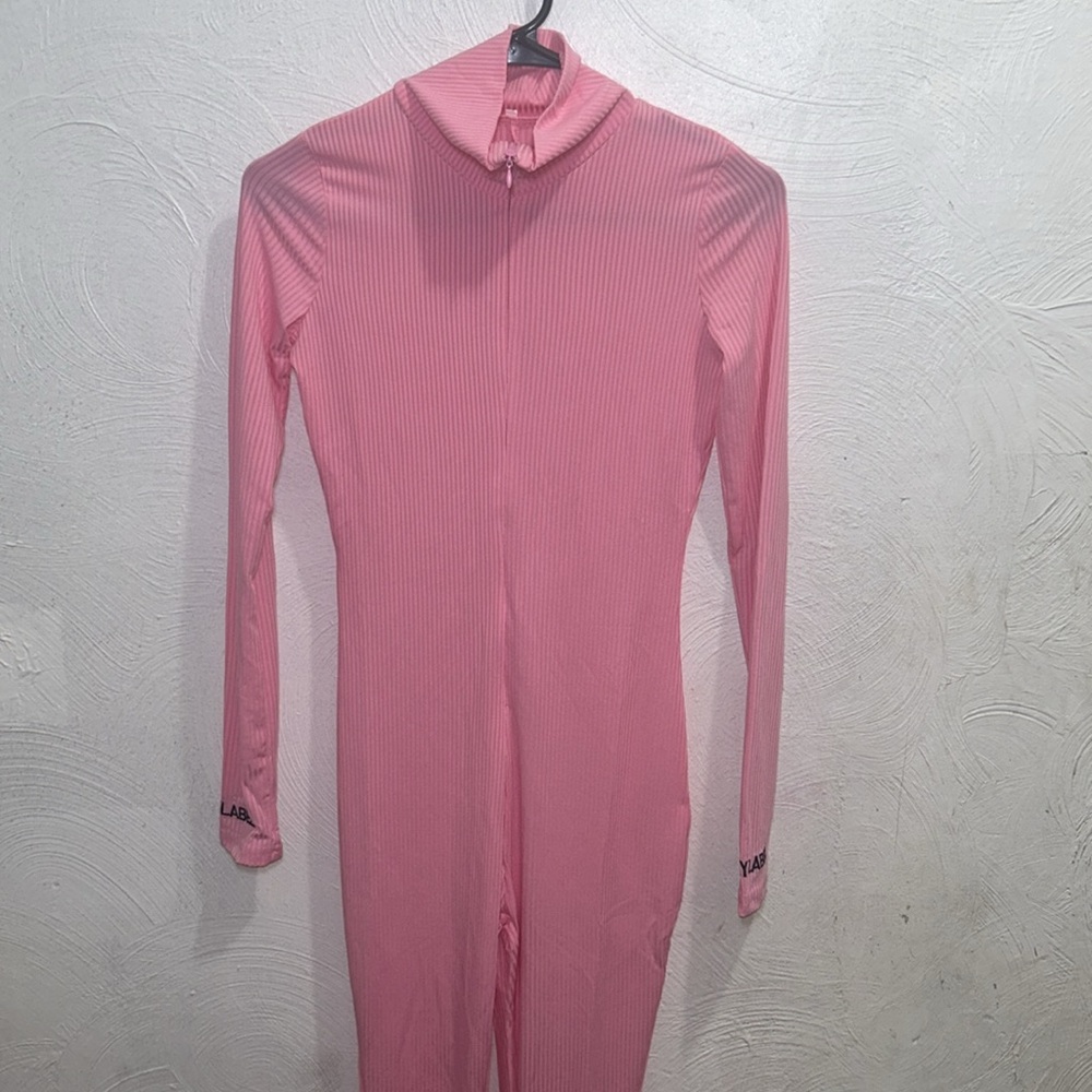 Pink LUCKY LABEL Ribbed Jumpsuit - Picture 4 of 7